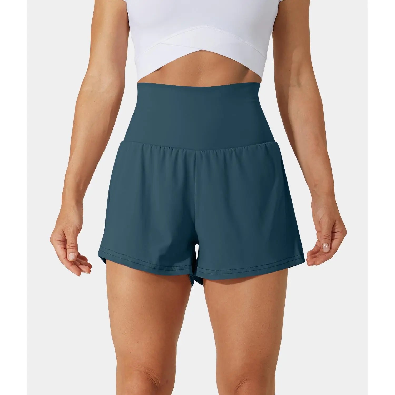 Halara Super High Waisted Back Pocket & Side Hidden Pocket 2-In-1 Yoga Shorts 3", Summer Running Shorts for Women, Sports Workout Shorts, Gym Outfit#Tiktokshopspringglowup
