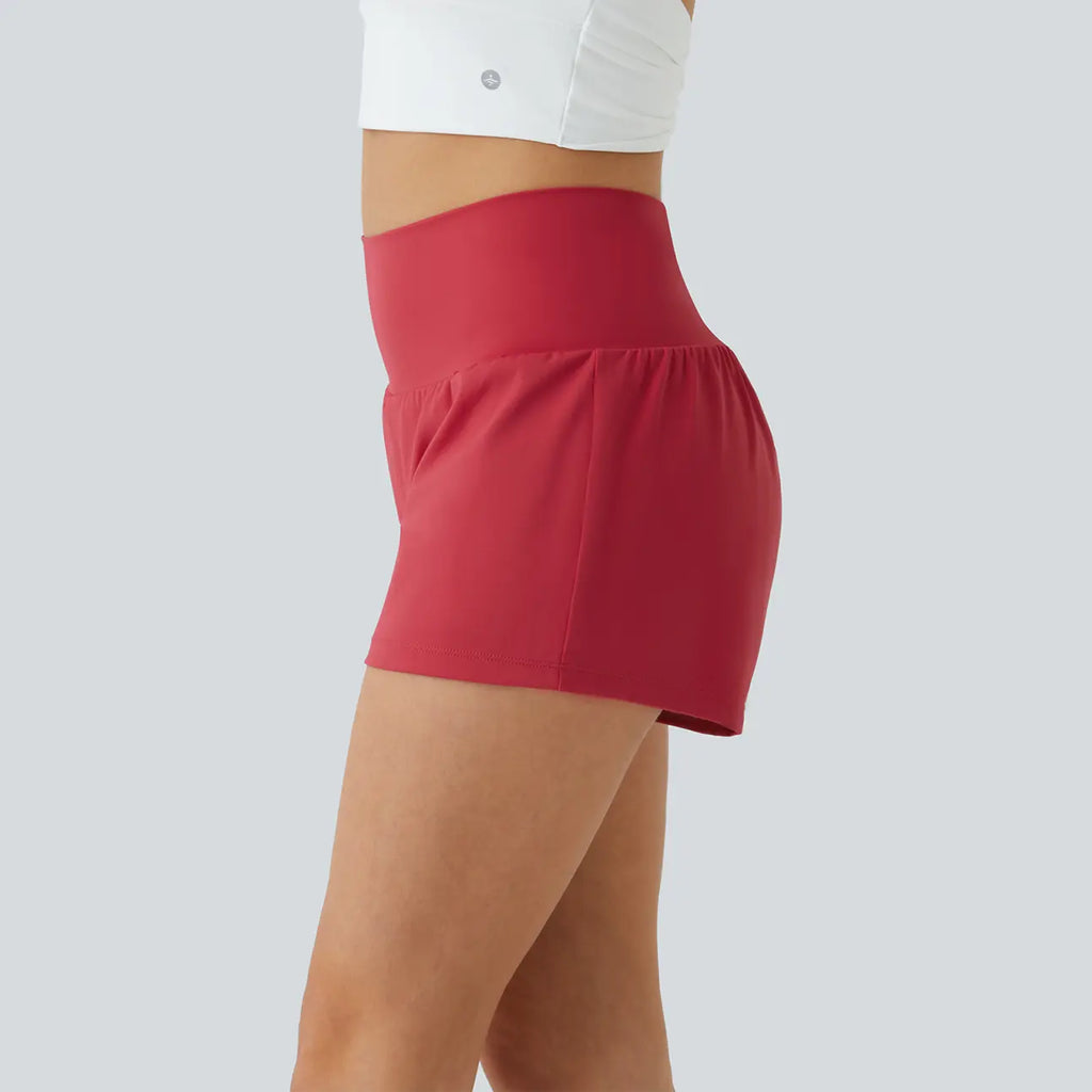 Halara Super High Waisted Back Pocket & Side Hidden Pocket 2-In-1 Yoga Shorts 3", Summer Running Shorts for Women, Sports Workout Shorts, Gym Outfit#Tiktokshopspringglowup