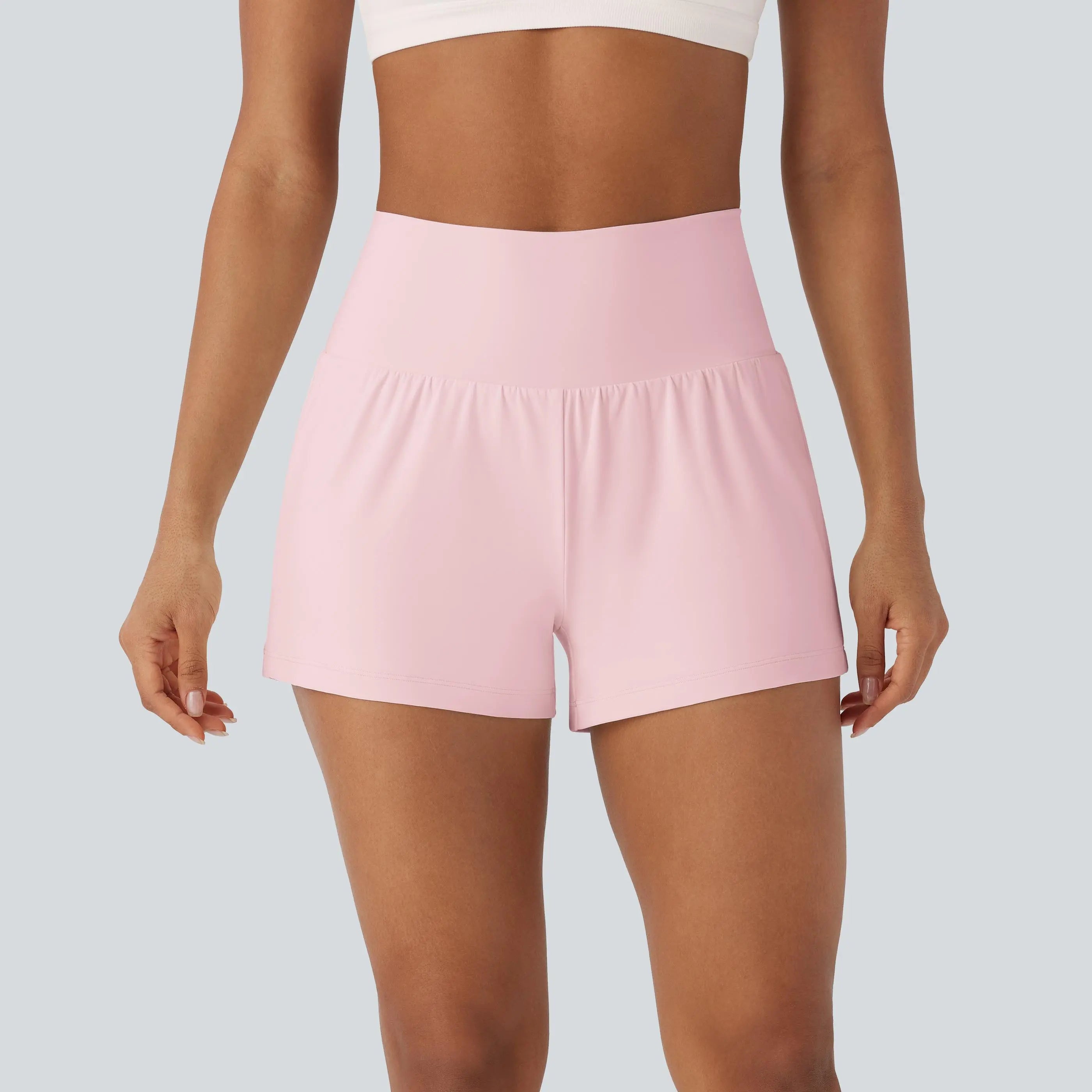 Halara Super High Waisted Back Pocket & Side Hidden Pocket 2-In-1 Yoga Shorts 3", Summer Running Shorts for Women, Sports Workout Shorts, Gym Outfit#Tiktokshopspringglowup
